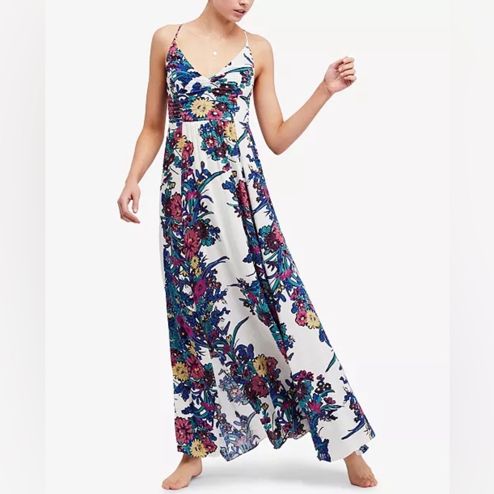 Intimately Free people through the vine maxi slit dress - size medium
